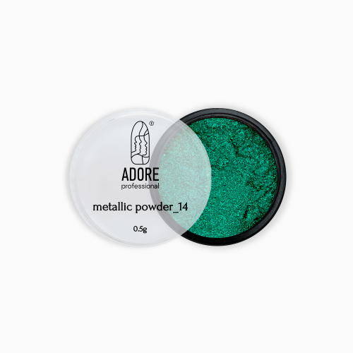 Металева втирка Adore Metallic Powder 14 бірюзова