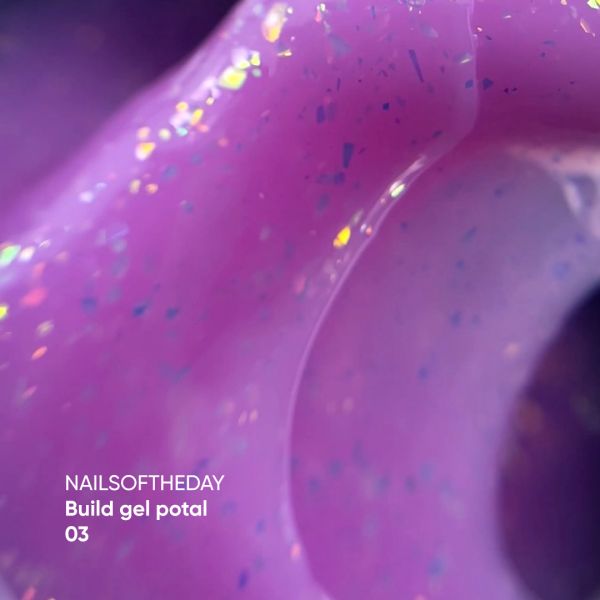 Рожевий будівельний гель з поталлю NAILSOFTHEDAY Build gel Potal 03 15мл