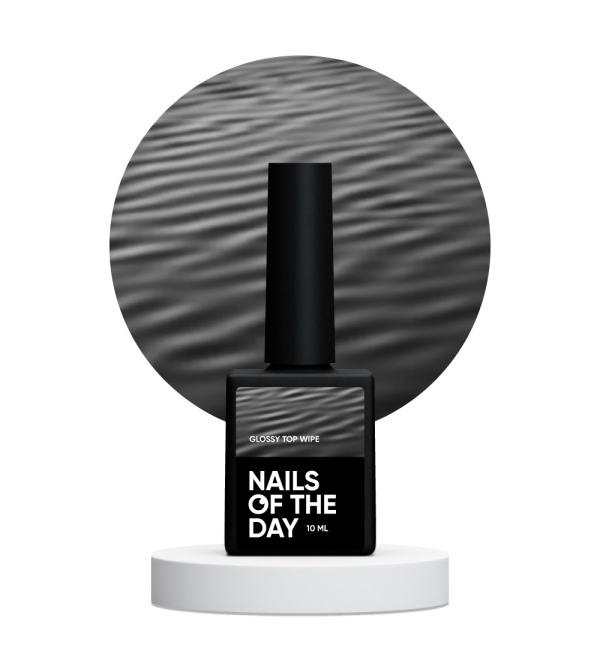 Глянцевий топ з NAILSOFTHEDAY Glossy top wipe з липким шаром, без уф-фільтрів, 10мл