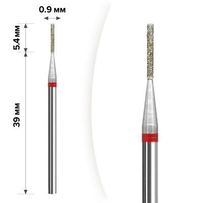 Алмазна насадка Mart М-14  Циліндр Red 0,9*5,4