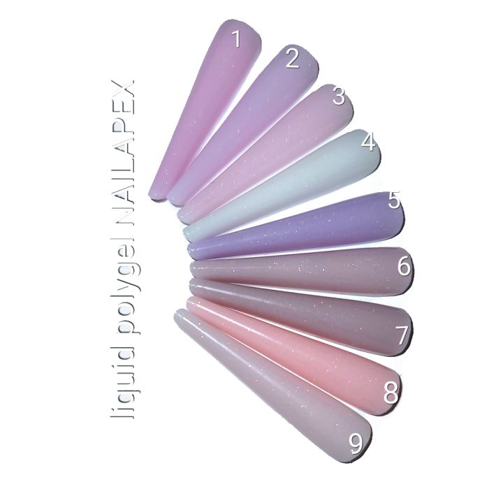 Рідкий полігель Nailapex Liquid Polygel  #7 бежевий з дрібним шимером, 15г