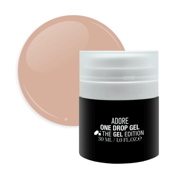Гель для нігтів Adore One Drop Gel 08 Sun Kissed бежевий з мікрошиммером, 30г