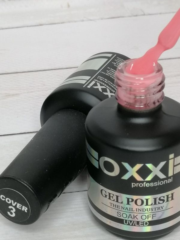 OXXI Cover Base №3 камуфлирующая база-корректор для гель-лака (молочно-розовый)
