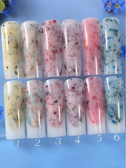 Гель Miss Luna с поталью и сухоцветами Milk Flower & Potal Gel 03