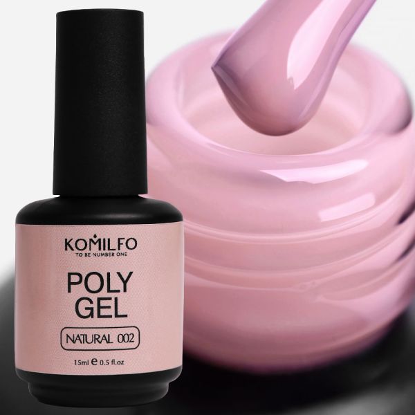 Рідкий полігель Komilfo PolyGel 002 Natural, 15 мл