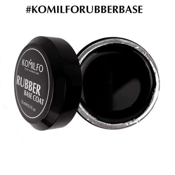 База Komilfo Rubber Base Coat  каучуковая база для гель-лака без кисточки, 15 мл