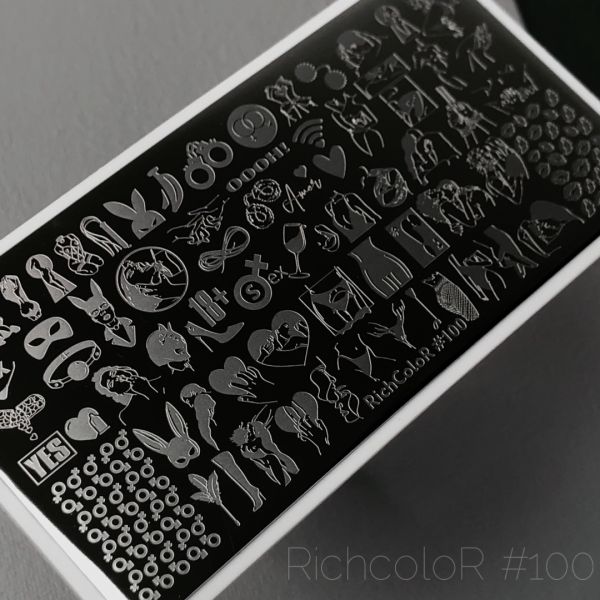 Пластина для стемпінга RichColor #100 (18+)