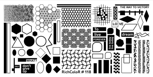 Пластина для стемпінга RichColor 118