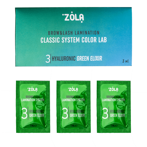 Состав для ламинирования 03 ZOLA Color Lab Hyaluronic Green Elixir саше