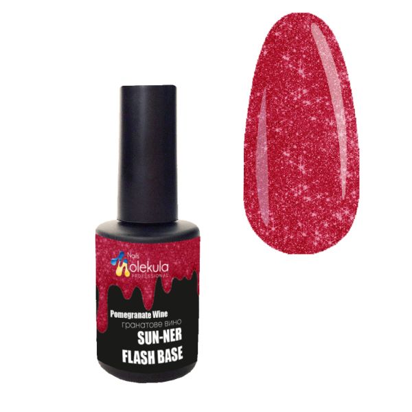 База світловідбивна Molekula BASE FLASH Pomegranate Wine (гранатове вино) 12 мл