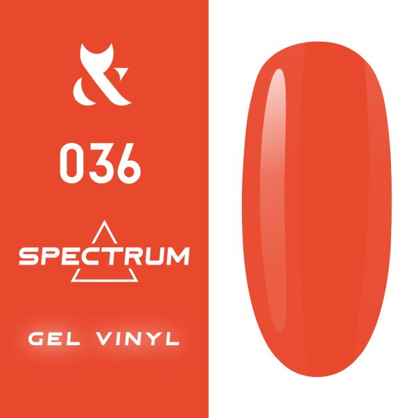 Гель-лак F.O.X Spectrum № 036 (червоно-помаранчевий, неоновий), 7 мл
