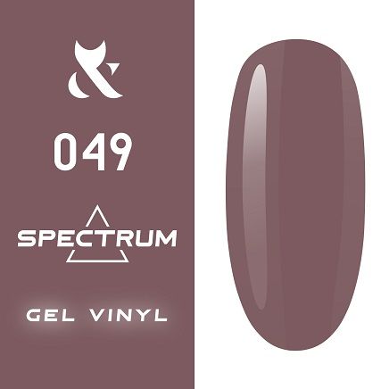 Гель-лак F.O.X Spectrum Gel Vinyl № 049 Strong (коричневий, емаль), 7 мл