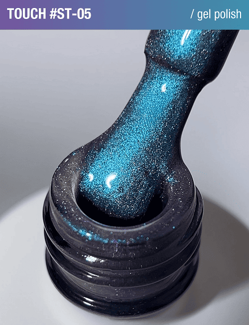 Гель-лак ADORE Satin Cat’s Eye ST-05 голубо-синий 12мл