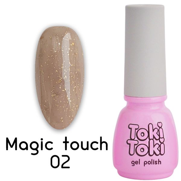 Гель-лак TOKI TOKI Magic Touch № 002 кавовий із золотою поталлю 5 мл