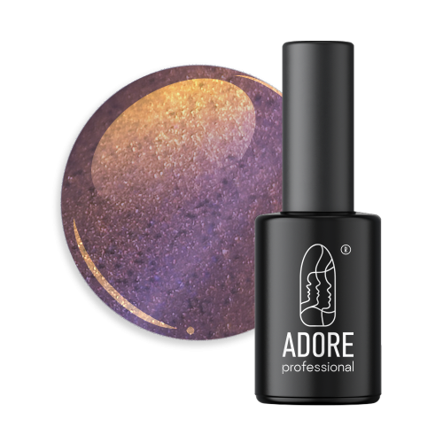 Гель-лак Adore котяче око Ugly U-03 фіолетовий із бронзовим відблиском, 8мл