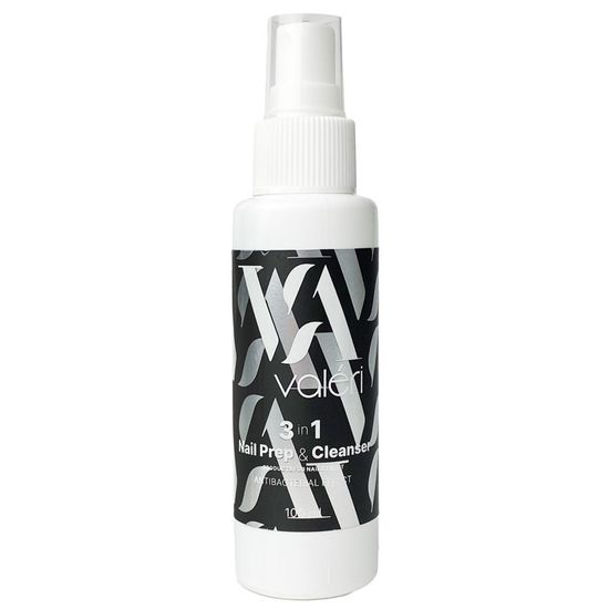 Рідина для зняття липкого шару, підготовка, знежирювач  Valeri 3в1 Nail Prep & Cleanser, 100 мл
