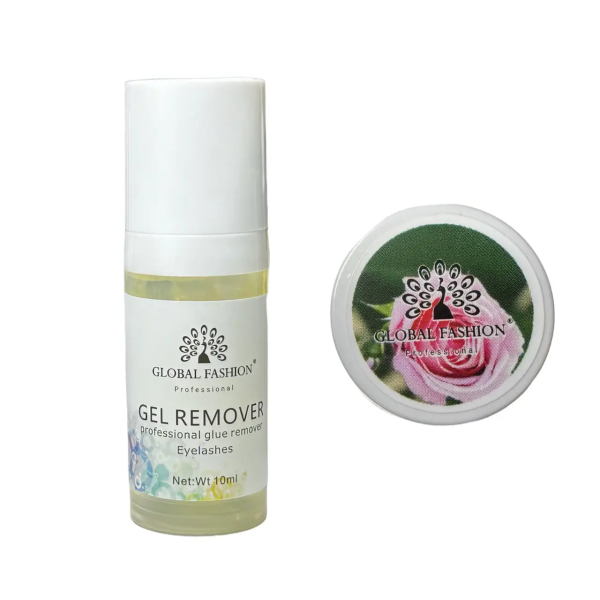 Гелевий Ремувер для зняття вій Remover Gel Global троянда