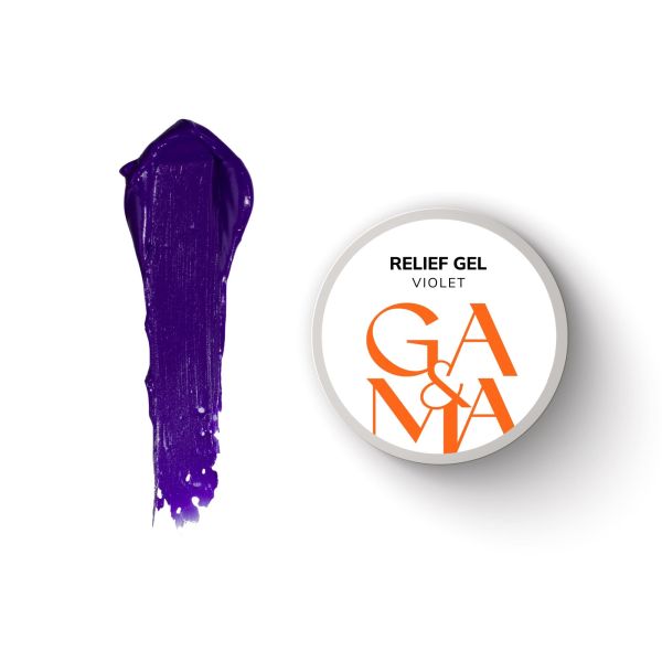 Гелева паста для обʼємних дизайнів Relief gel GA&MA Violet 5г