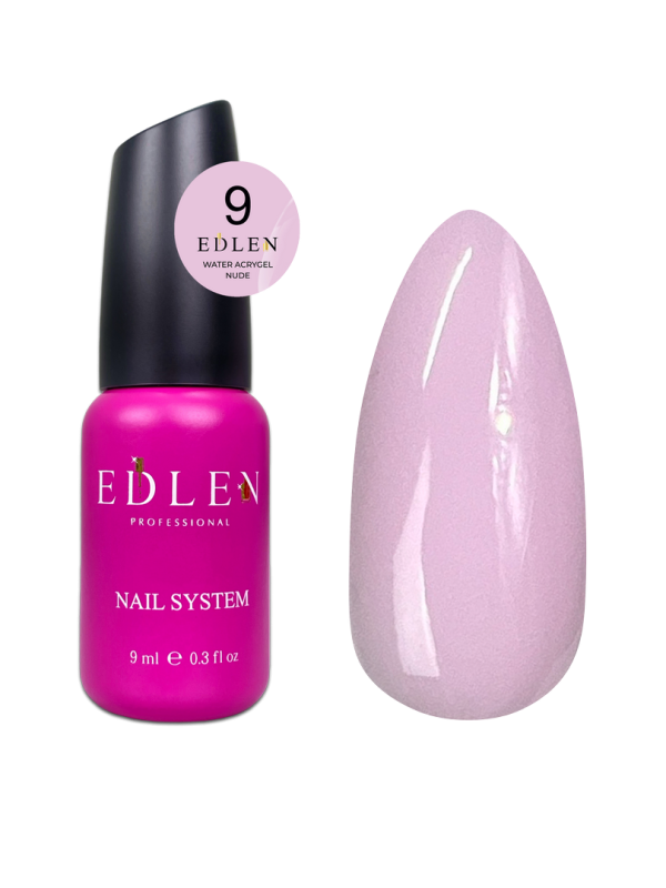 Рідкий акригель Edlen Water Acrygel Nude 9мл 09 ніжно-рожевий